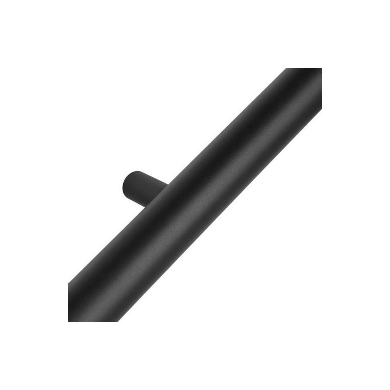 Corrimão de design preto - 100 cm + 2 suportes