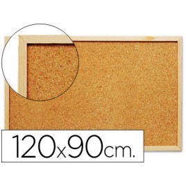Tablero de corcho con marco de madera 1200 x 900 mm